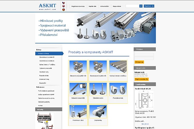ASKMT - stavebnicové systémy, vybavení pracovišť , spojovací materiál 